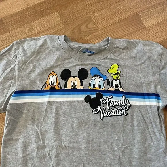 DISNEY FAMILY VACATION GRAY SHORT SLEEVE T-SHIRT SIZE LARGE - Picture 6 of 7